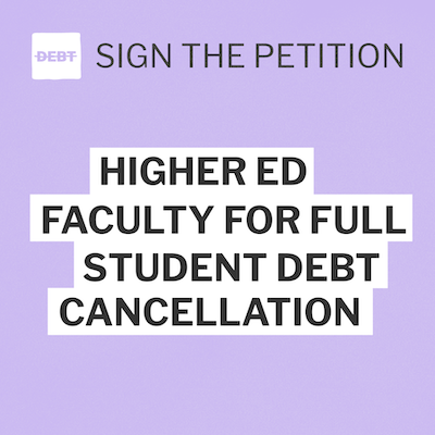 Faculty for full student debt cancellation