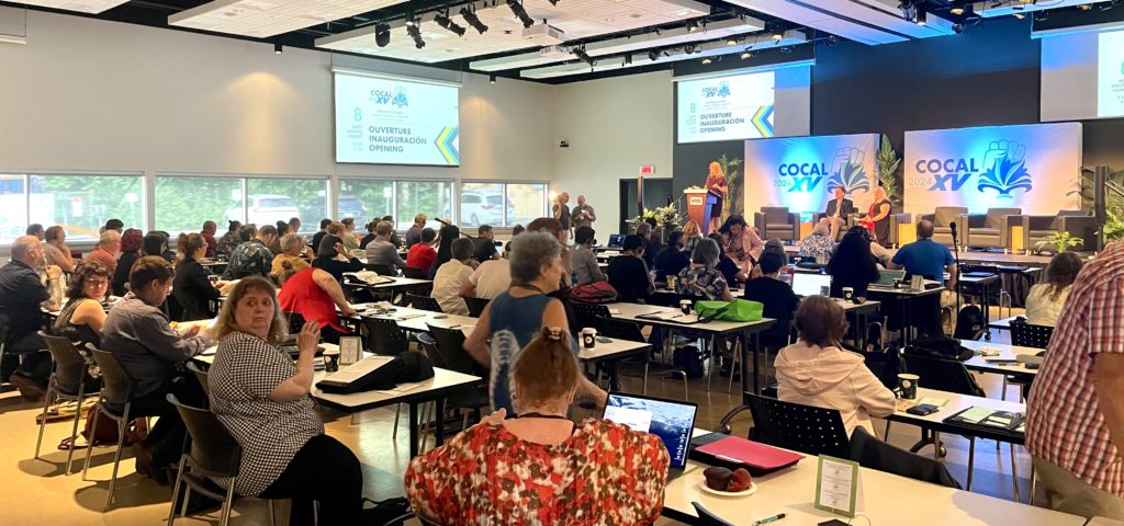 The opening plenary session of COCAL XV from the floor (photo by David Milroy)