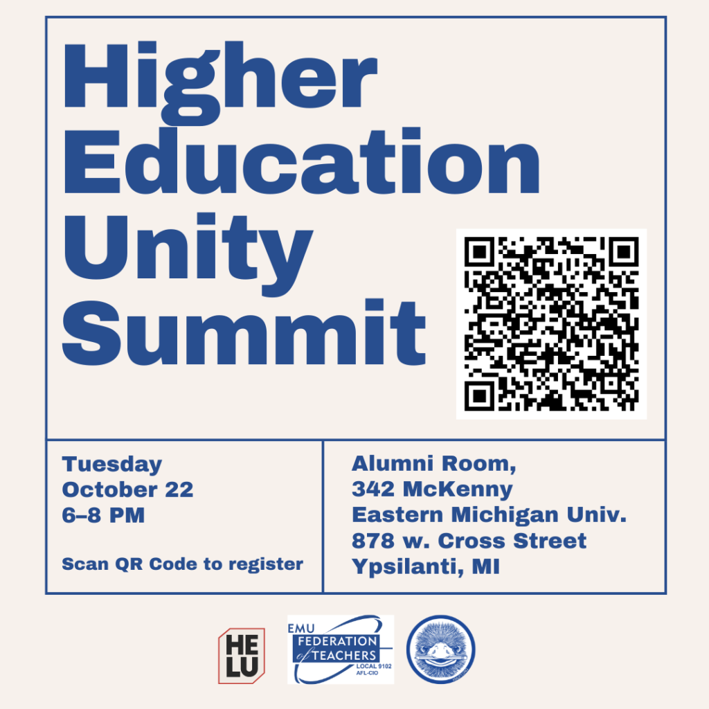 Higher Education Unity Summit in Ypsilanti, MI October 22, 2024